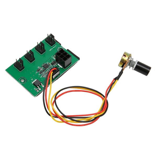PC Ventilator Hastighedsregulator DC 12V PWM 4-vejs 30 cm Kabel Nem Installation PC Kabinet Ventilator Hub til Computer Kabinet