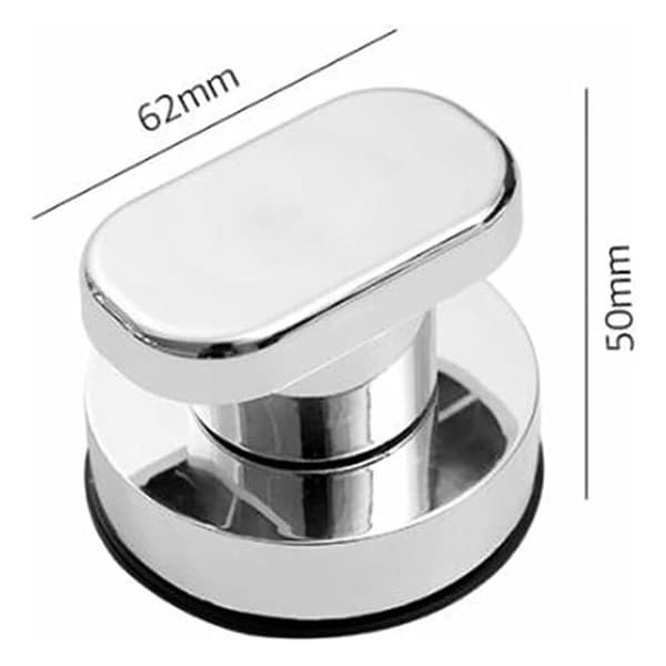 Strong Sticky Suction Cup Glass Door Window Handle Kitchen Refrigerator Drawer Cabinet Pull Bathroom Wall Rail Shower Rail Suction Cup (Silver)