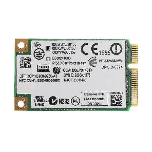 Intel 5100 WIFI -sovitin 512AN_MMW 300M Mini PCI-E langaton WLAN-kortti
