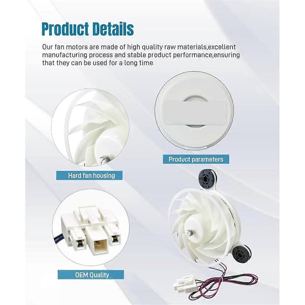 ZWF-30-3 Køleskabsfordamperventilator til køleskabsventilator Reservedele DC12V 2.5W