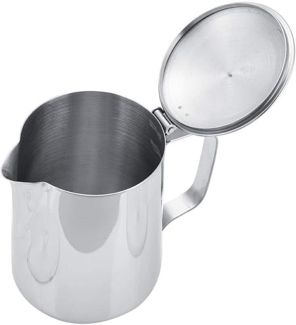 Rustfri Kande Mælkekande Kande med låg til Latte