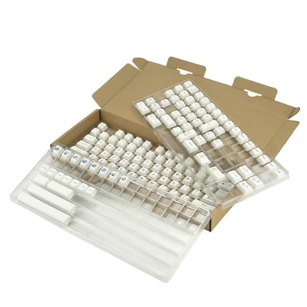 Keycap Storage Box 3 Layers Dustproof Transparent Lid with Dividers Keycap