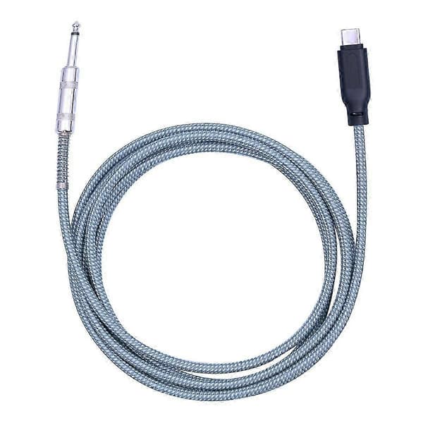 6,35 mm hann til USB Type-C hann gitar lydkabel 1/4 tomme til USB-C opptakskabel gitar til USB C R