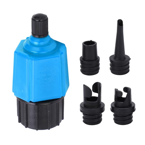 Båd Luftventil Adapter Kompressor Luftventil Konverter Luftpumpe Adapter til Kajak Oppustelig Båd Tømmerflåde Paddle Board (Kobling 1) Blå