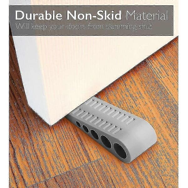 Rubber Door Stop, 4 Pcs Non-Slip Heavy Duty Rubber Door Stops, Scratch-Proof Door Stop Works On All Surfaces (Grey) db