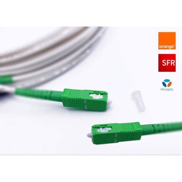 Fiberoptisk kabel - Orange - 20m - SC APC forlængerkabel - 10 års garanti - SFR Bouygues[DB] Red Bronze Red Bronze