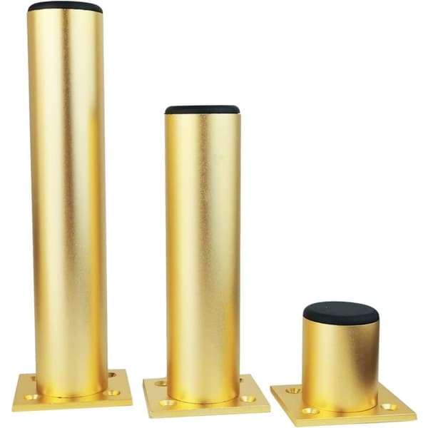 4 stk. møbelben i aluminiumslegering 80 mm guld til skab sofabord