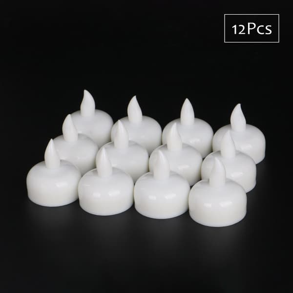 12-pack induktionsflytande ljus som lyser i vatten, romantiska