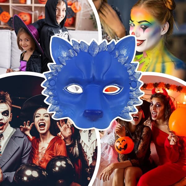 ansiktsdekke, løve, voksne, hodeplagg, cosplay, pustende blå - Blau