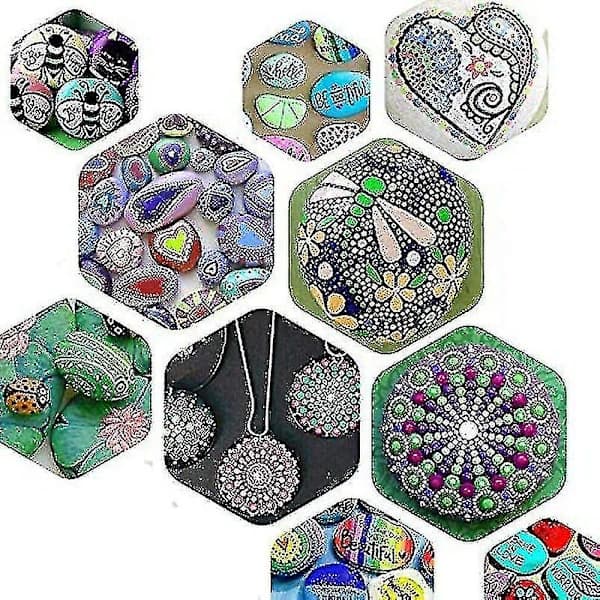 Dotting Tools Kits, 25 Pieces Mandala Dotting Tools Set, Dotting Pens Brushes Stencil Ballpoint Pen Paint Tray for Painting Rocks Drawing