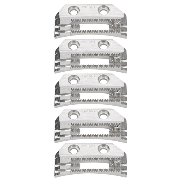 5 Pcs Sewing Machine Feed Dog Needle Plate Universal E-shaped Fine Teeth Double Row