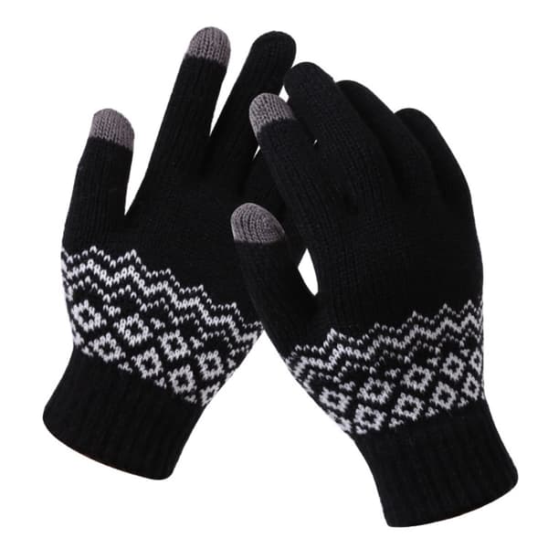 Vinterhansker Dame Varme Vintertette Tykke Voksne Jacquard