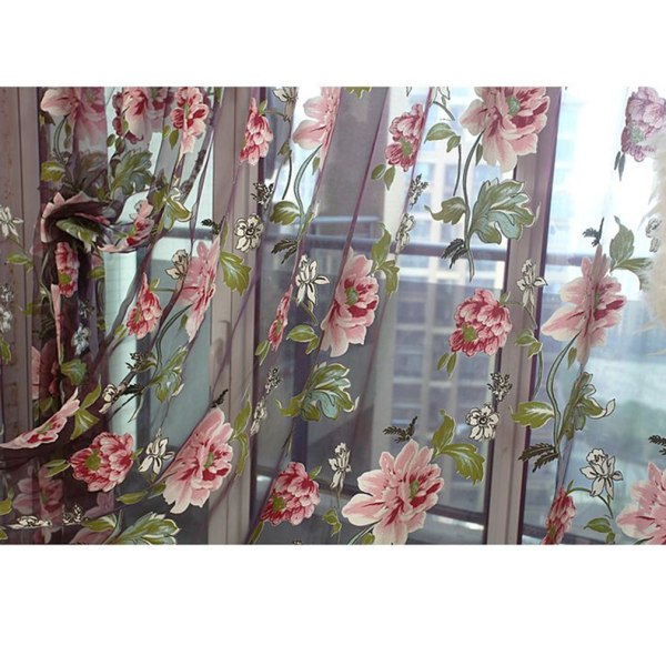 1 piece simple home drift window curtains window screen through