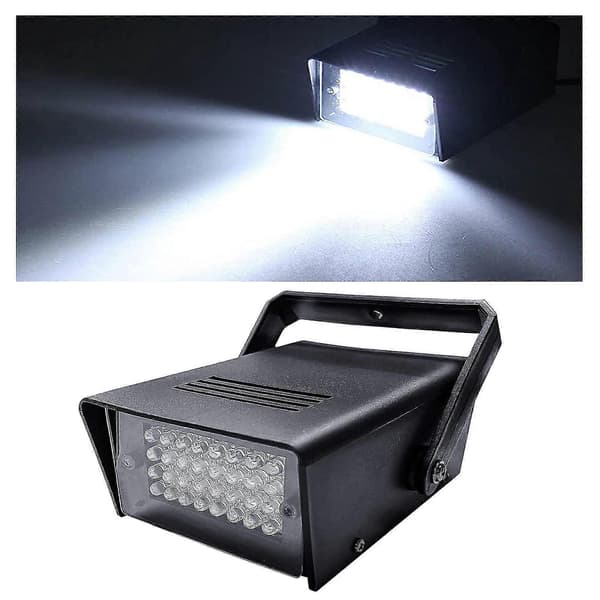 Stroboskop, LED Atomic Stroboskop, 32 hvite supersterke LED-blitslys, festlys