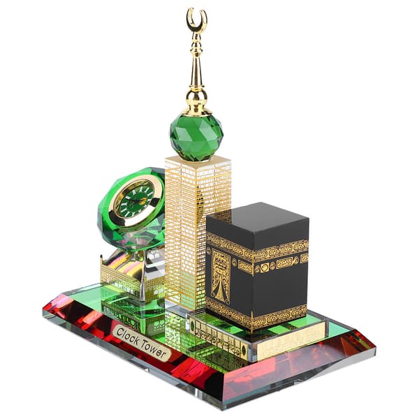 Muslim Kaaba Clock Tower Model Islamic Architecture Crafts Souvenirs Home Desk Decor