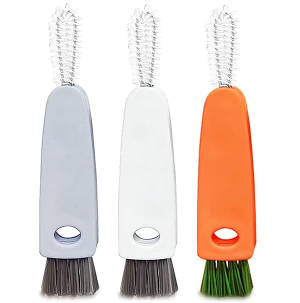 3-pack rengöringsborstar och sugrörsborste, 3 st multifunktionella Cre