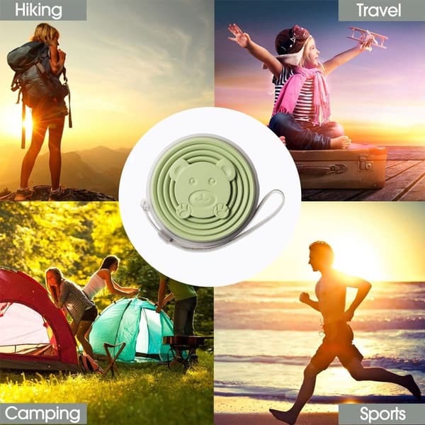 Resbar silikon reisekopp, campingkrus, stil 2 KLB