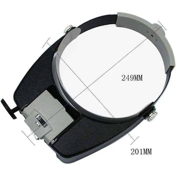 Pandebåndsforstørrelsesglas 1.5X 3X 8.5X 10X Forstørrelsesbriller med 2 front-LED-lys
