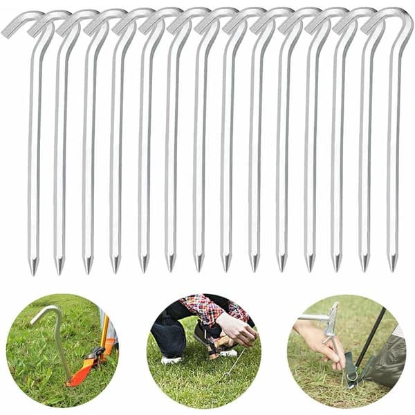 Campingplugger Teltplugg Teltplugg 14 stk Teltplugger Aluminium Teltplugger for Utendørs Camping Hagearbeid 18cm