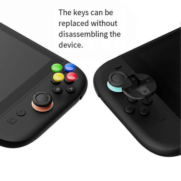 For Switch 2 Protective Case+Joystick Cap+D-Pad Button Cap Set Clear Shell Split Design Anti-Fall