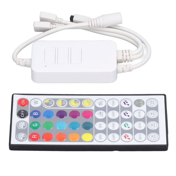 LED-stripe-kontroller, 44 taster, 3 taster, RGB-dobbelmodus KLB
