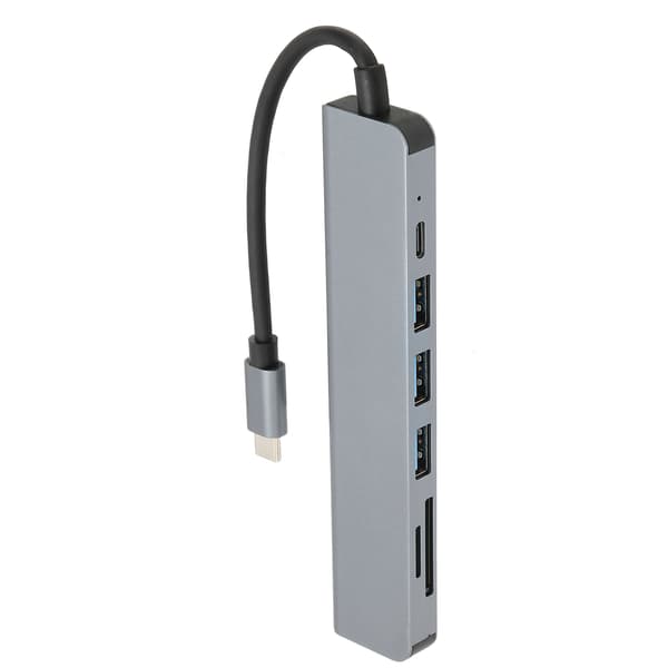 USB C Hub 7 in 1 4K HDTV Multifunctional 100W PD Fast Charging Secure Portable USB Splitter for MacBook Pro