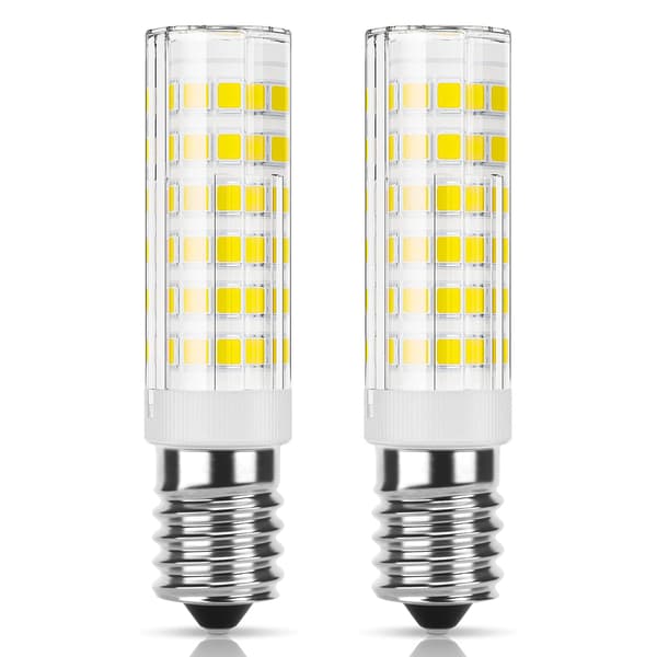 E14 LED Lampa Köksfläkt 7W, Kallvit(6000K), Ej Dimbar, Liten Edisonsockel för Kylskåp/Köksfläkt/Husbelysning, 2-pack