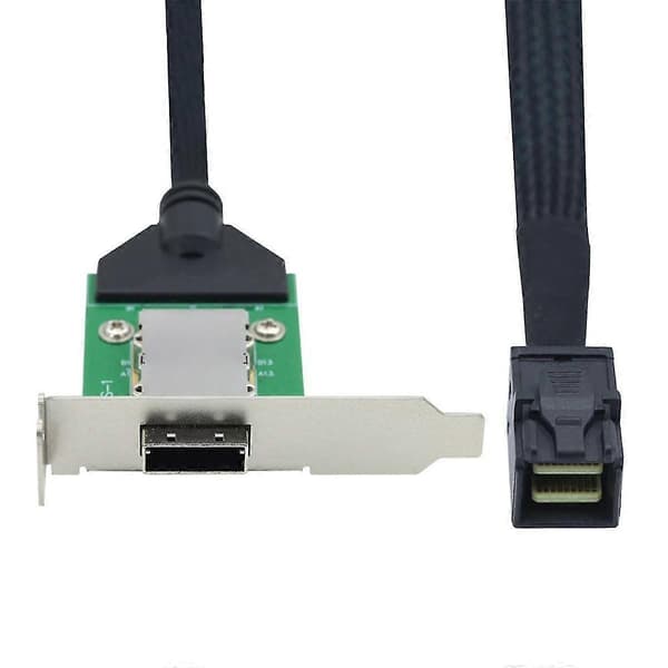Intern HD Mini SAS SFF-8643 Vert til SAS HD SFF-8088 Hun med lavprofilbrakett Koble til harddiskadapterkabel 1m