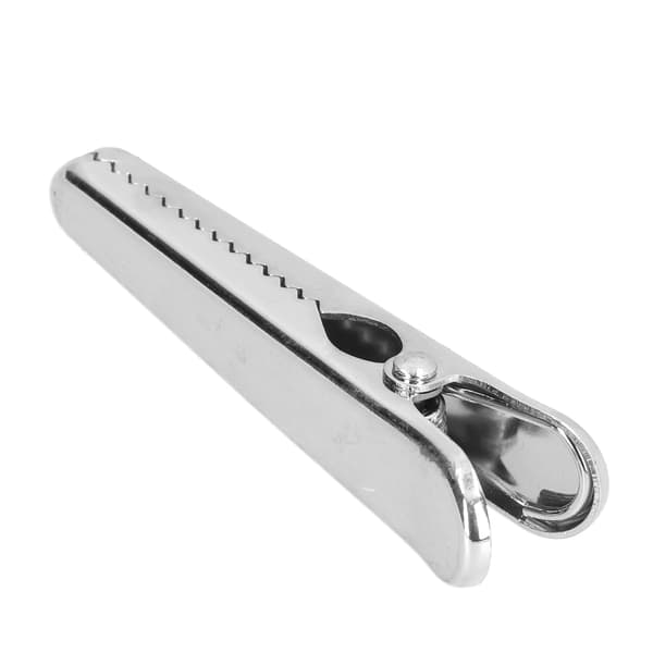 Sealing Clip 7.9cm Long Comfortable Handle Robust Design Internal Tooth Design Kitchen Utensil for Office Paper Photos Silver