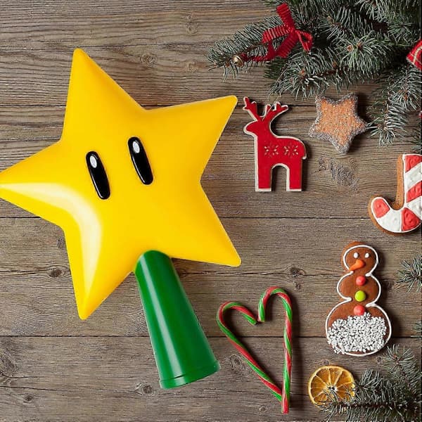 Julestjerne Mario Star Superdekorationer med LED-belysning: Tilsluttes
