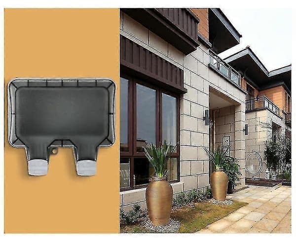 Waterproof Outdoor Socket with Switch, Waterproof Junction Box, Double Wall Outdoor Socket for Kitchen, Bathroom, (1 Piece, Grey)