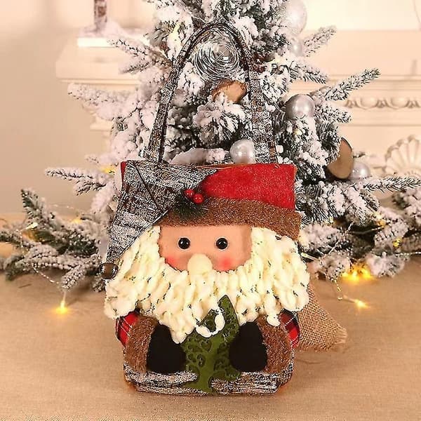 Julklappspåsar i konstläder, 3 st julklappspåsar i papper med handtag