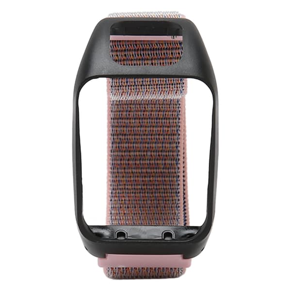 2 i 1 elastisk flettet sportsrem i nylon, erstatningsrem til TOMTOM Runner3 Pink Sand