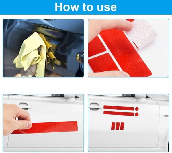 Reflective strips with anti-wear, retroreflective stickers