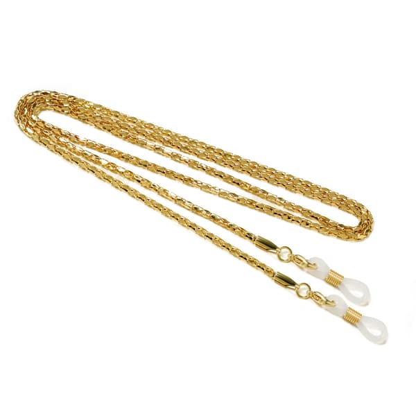 Dame/Herre Tredelt Brillekæde (Sølv Guld Sort, 75cm lang)