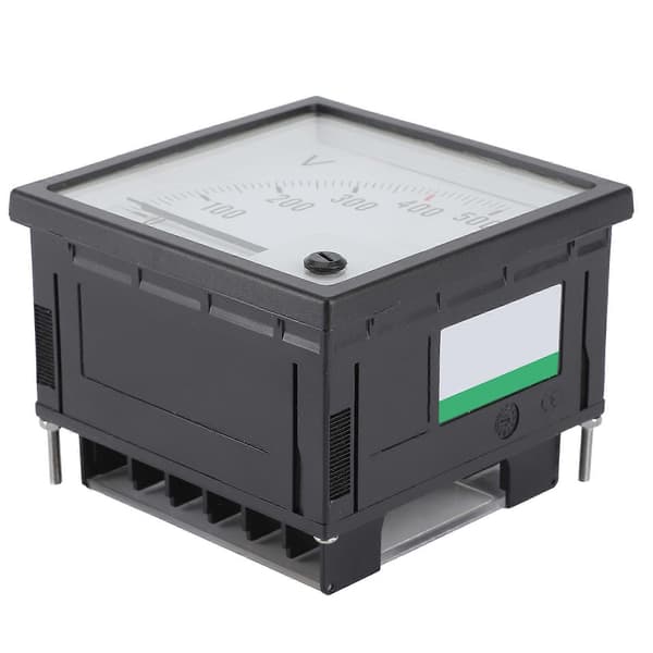 Voltmeter Volt Måler Rettvinklet Pekermåler AC 0–500V Båt Hytte Instrumentpanel