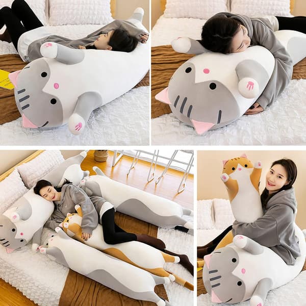 Giant Cat Plushy Cartoon Kitty Sleeping Hugging Pillow, Cud