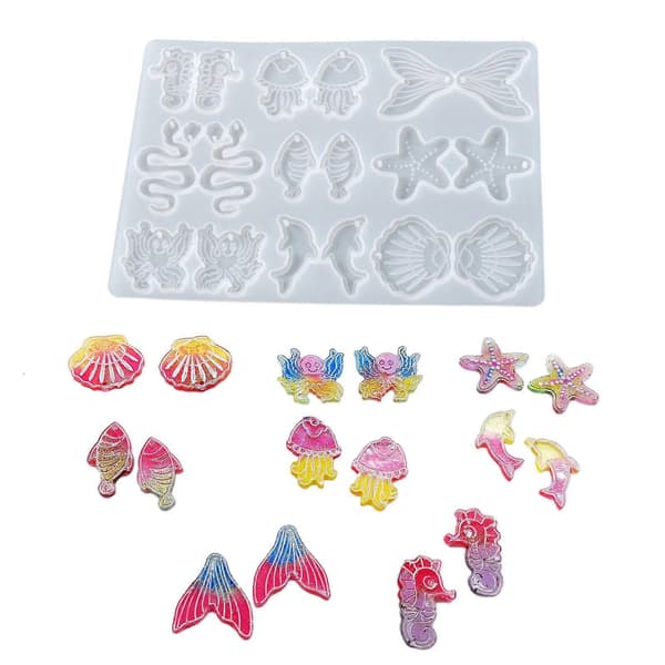 Ørering Vedhæng Silikoneform Epoxy Resin Støbeform til Smykker DIY Håndværk
