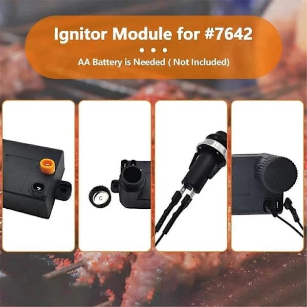 Grilltænder Erstatningssæt Elektronisk Tændingssæt til Weber Spirit E210 S210 E310 SP310 Frontkontrolgrill Sort