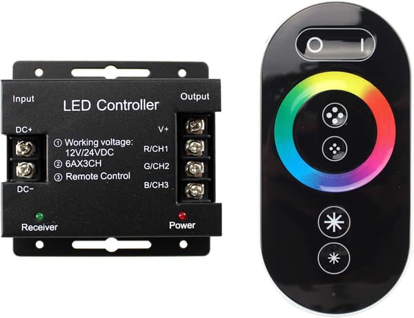12V-24V RGB LED-berøringsdimmerbryter Dimmerbryter for LED-striper