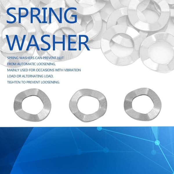Wave Washer, Stainless Steel Spring Washer M4, M6, M8, M10, M14 (M8(50 pcs))