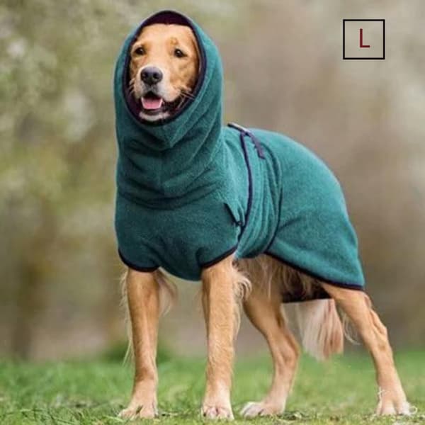 Hundebadekåpe med hette + gratis potekluthåndkle KLB