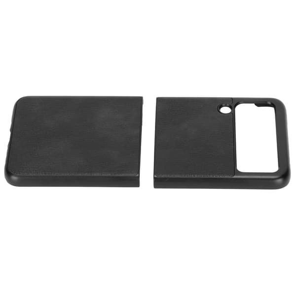 Lychee Pattern Leather Phone Case Full Protection Shockproof for Samsung Galaxy Z Flip 3 Black
