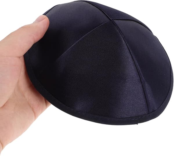 Tradisjonell jødisk rund hatt for menn i polyester, krøllfri og lett, bryllup reise, praktisk liten -