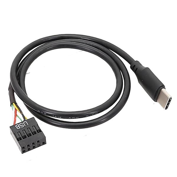 USB 9-stifts hane till moderkort USB C hane adapter förlängningskabel Typ C-kabel