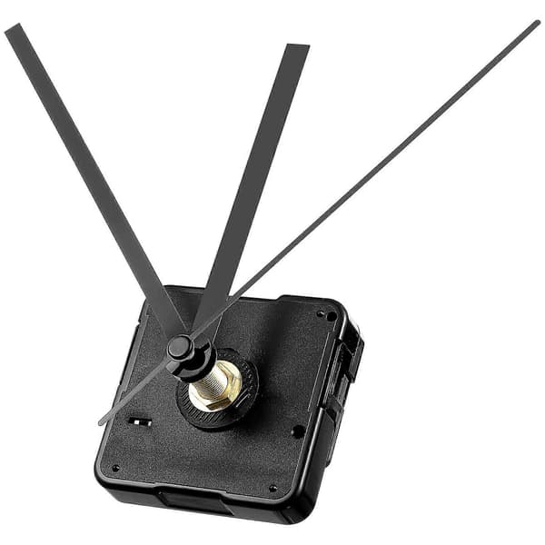 WINOMO 1 Set Silent Clock Movement Kit for DIY Clock Replacement (Black Straight Hands)
