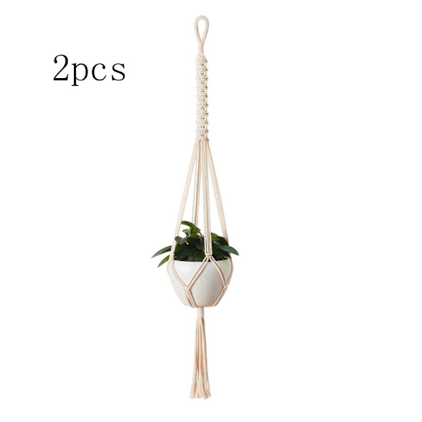 2-pack handvävda blomkrukenätpåsar - 048