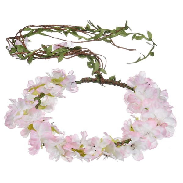 Kunstig kirsebærblomst-hodebånd til bryllup og fotorekvisitt