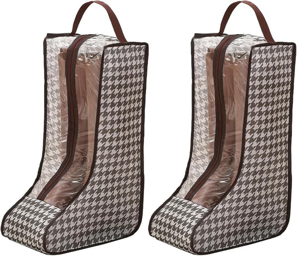 2-pack Boot Bags, Portable Dustproof Boot Bags for Cowboy Boots, Protective Covers and Organizers for Tall Boots