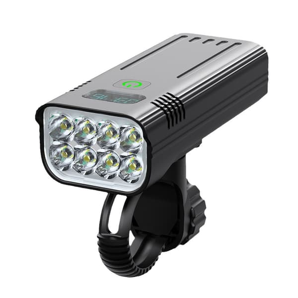 Super Bright 8000 Lumen Bike Light, 8 LED USB Rechargeable with 5 Modes-FX-